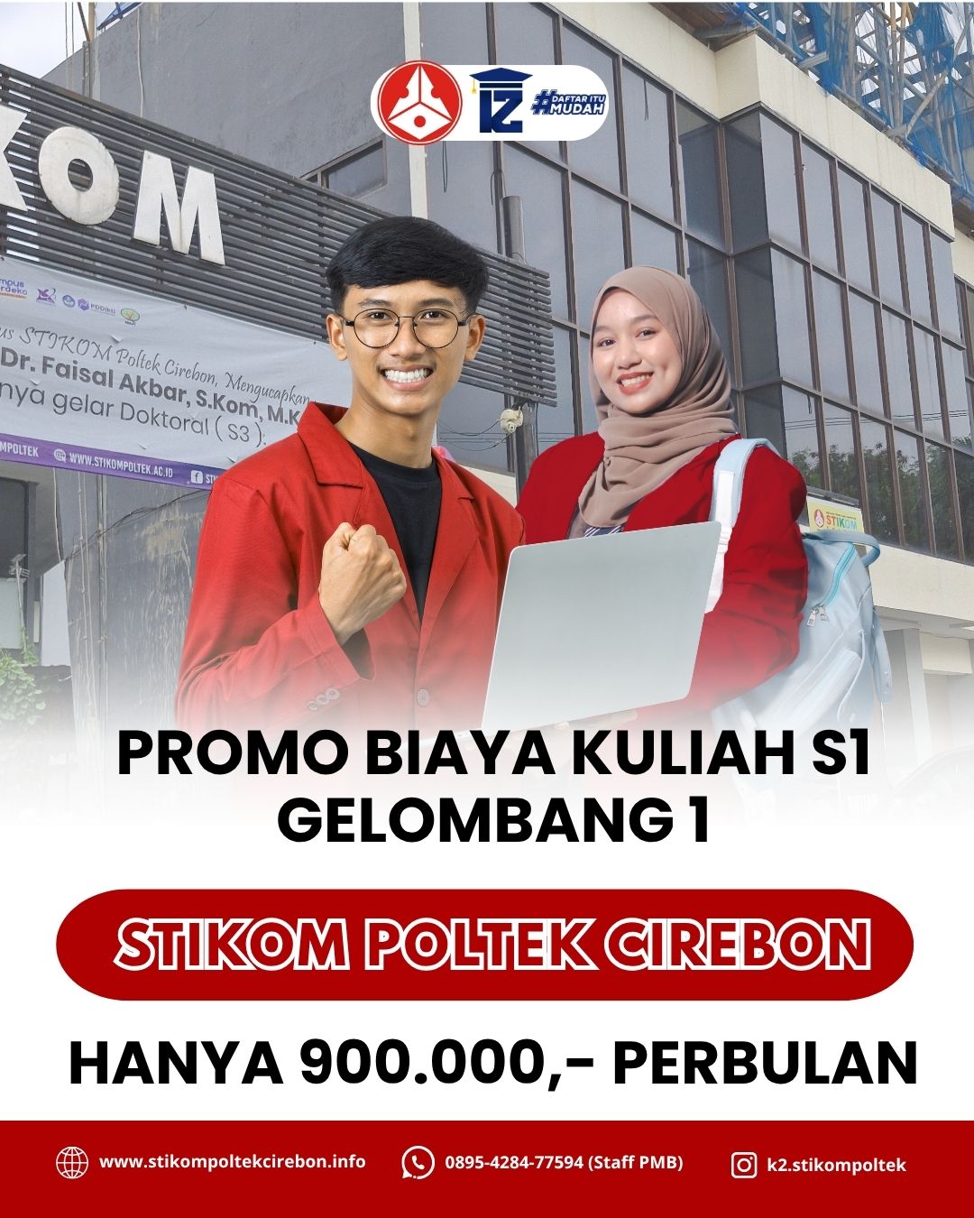 Promo biaya kuliah S1 Gelombang 1 STIKOM Poltek Cirebon