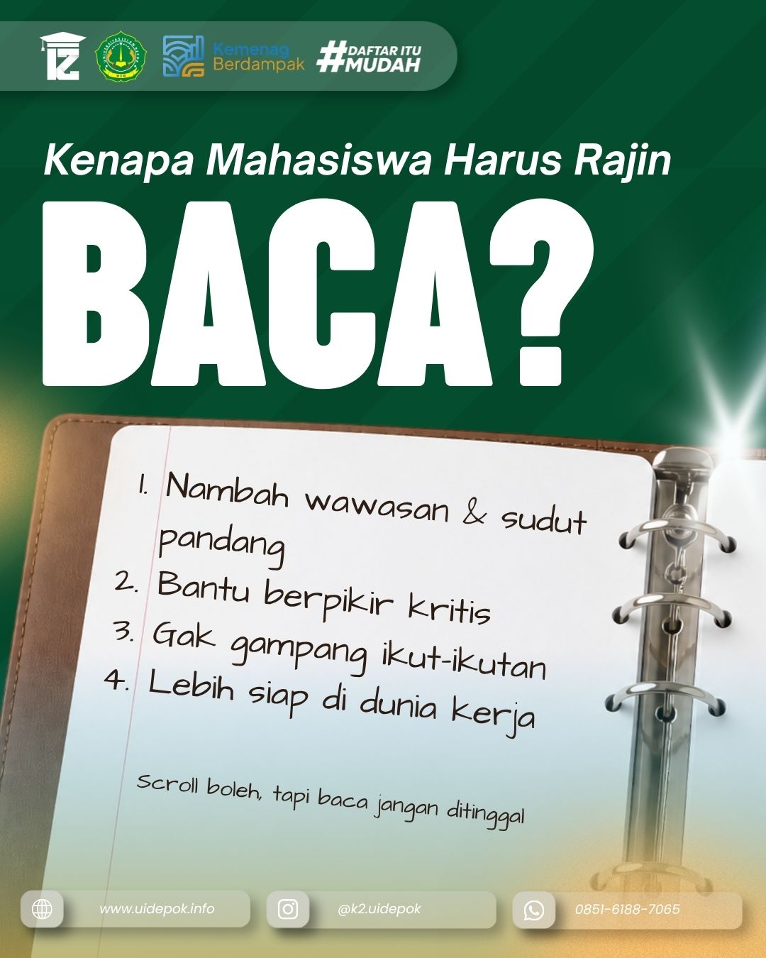 Penting nya Membaca untuk Mahasiswa 