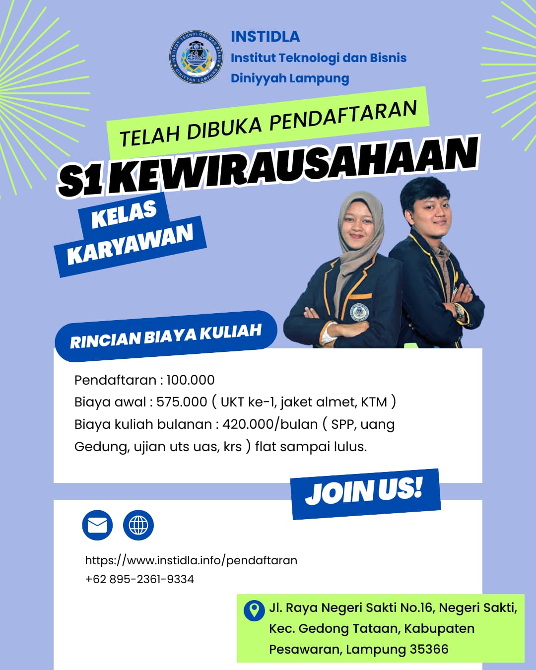 Kembangkan Skill Berwirausahamu Dengan Jurusan S1 Kewirausahaan INSTIDLA Lampung