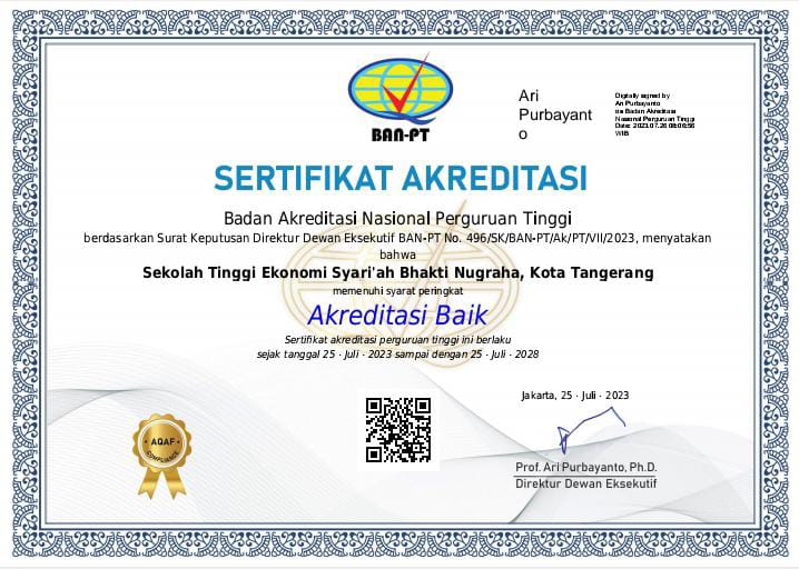 Akreditasi Perguruan Tinggi STES Bhakti Nugraha