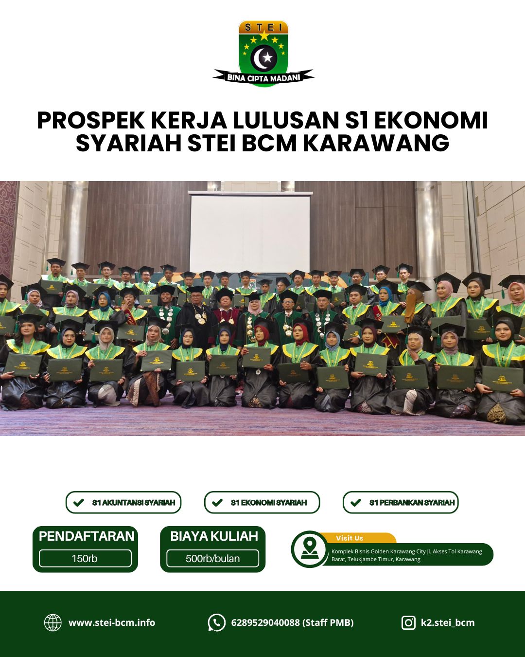 Prospek kerja lulusan S1 Akuntansi Syariah STEI BCM Karawang