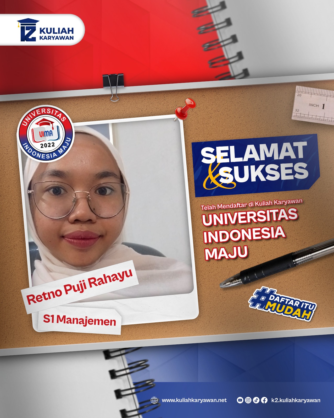 Pendaftaran Mahasiswa Baru S1 Manajemen Kampus UIMA