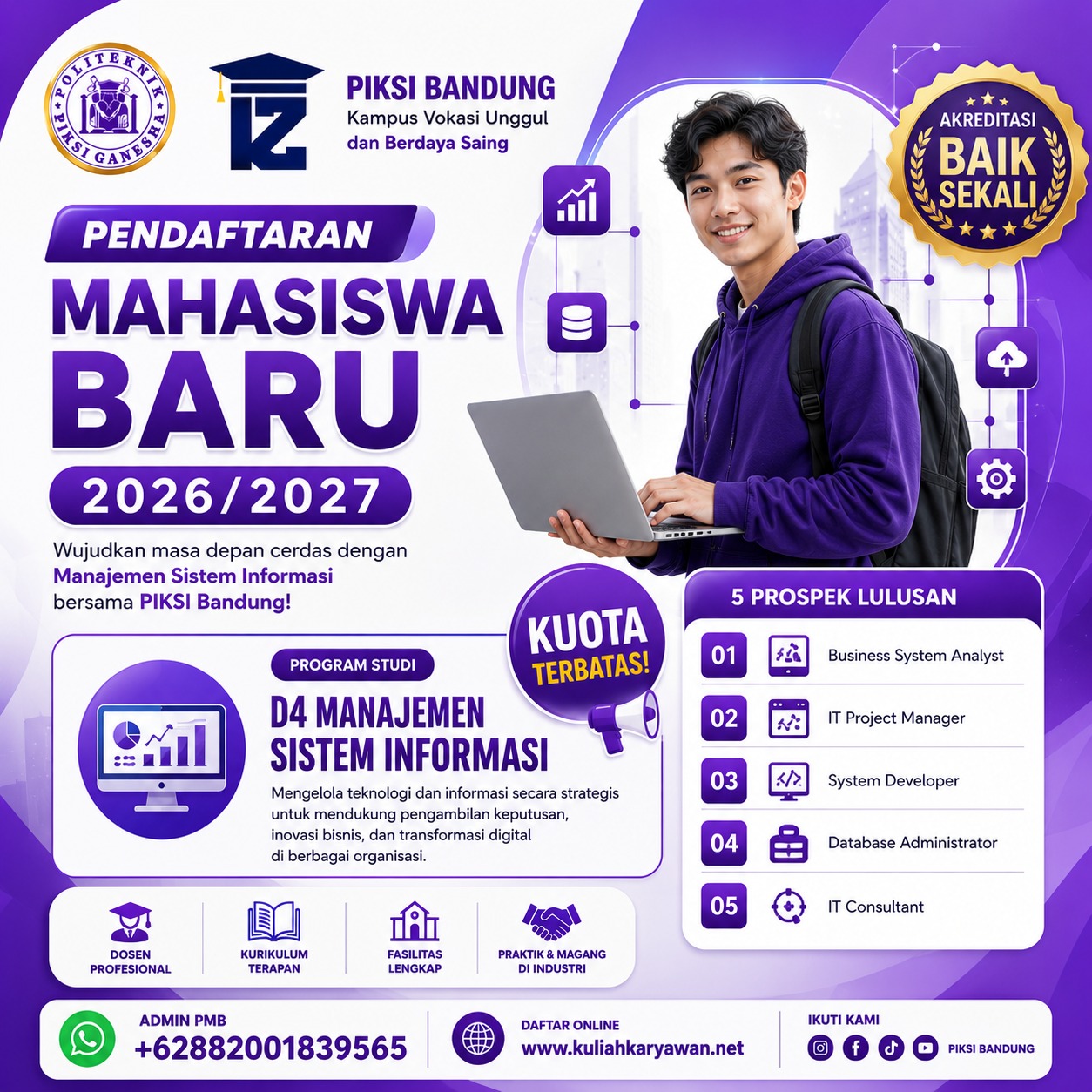 Pendaftaran Kuliah D4 Manajemen Sistem Informasi Piksi Bandung Solusi Lulusan IT Cerdas dan Strategi
