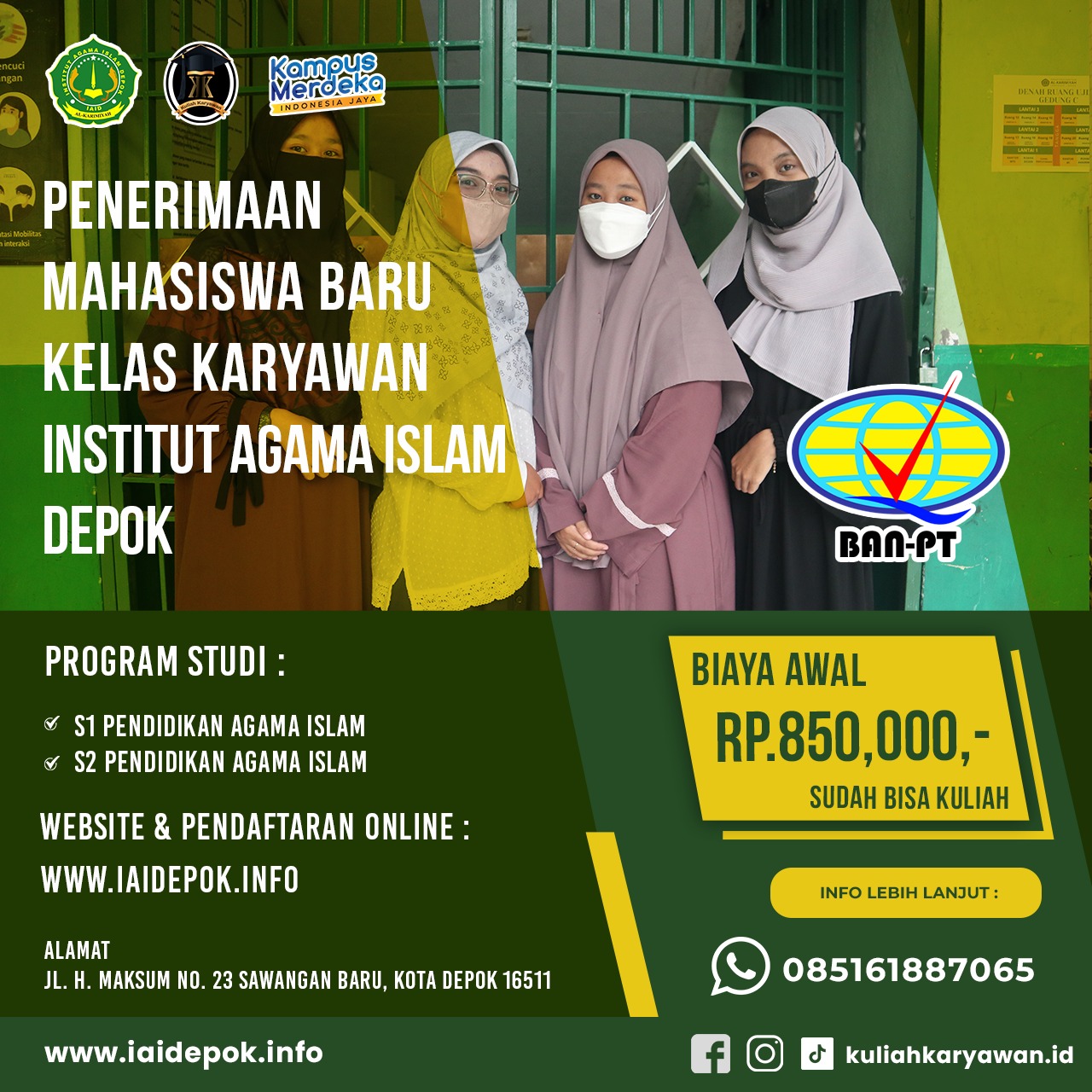 Kuliah Kelas Karyawan Prodi Pendidikan Jurusan PAI di Depok