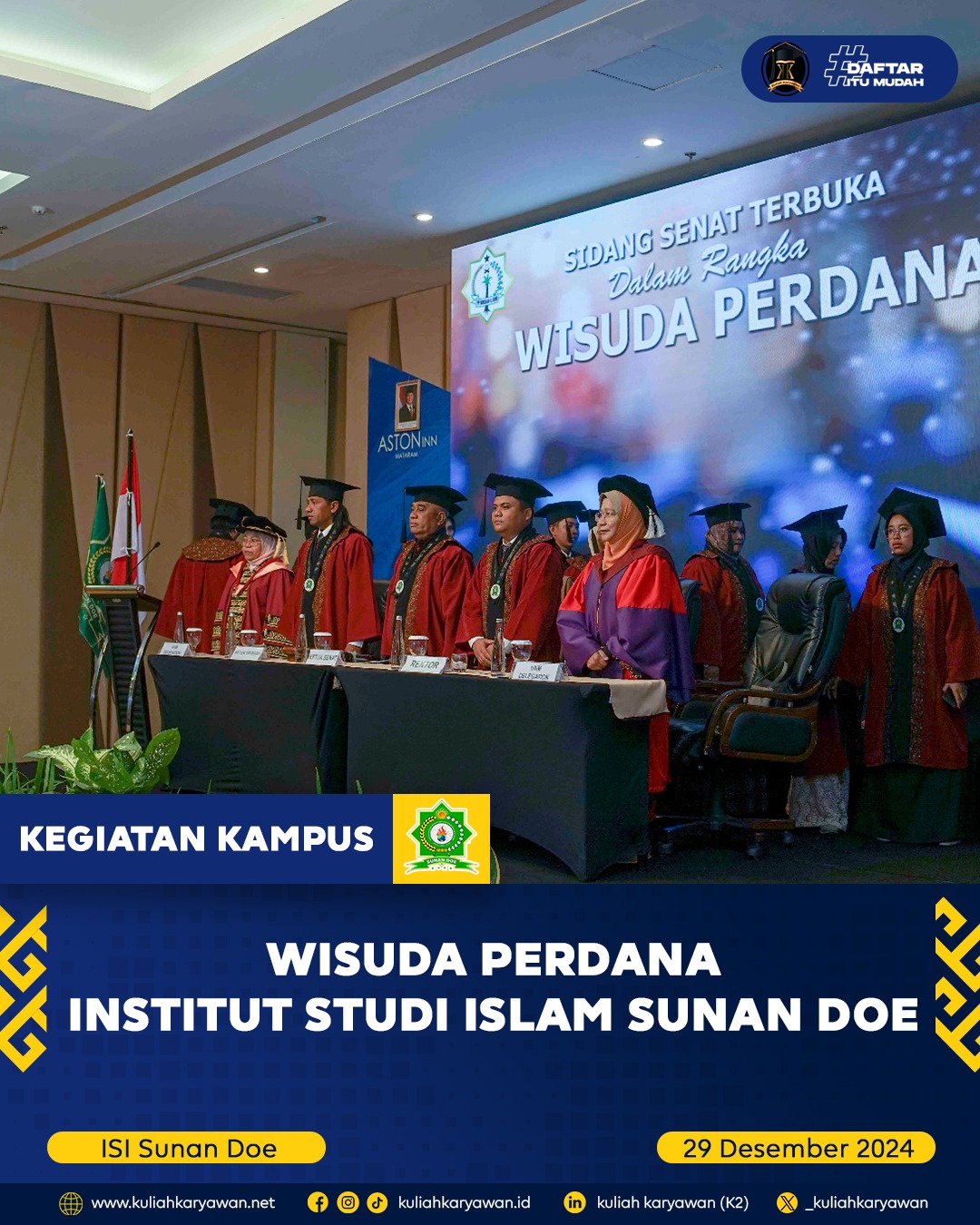 Ceremony Wisuda Perdana Institut Studi Islam Sunan Doe