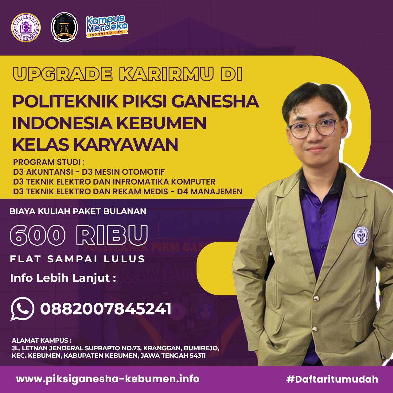 Kuliah Kelas Reguler Sore di Kebumen