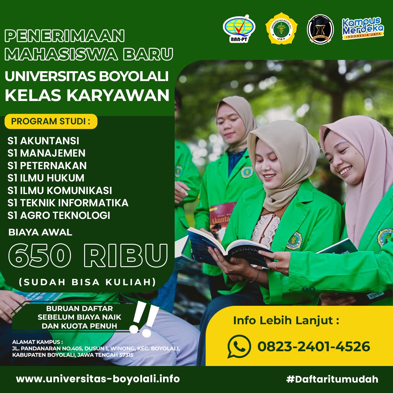 Kuliah Murah di Universitas Boyolali