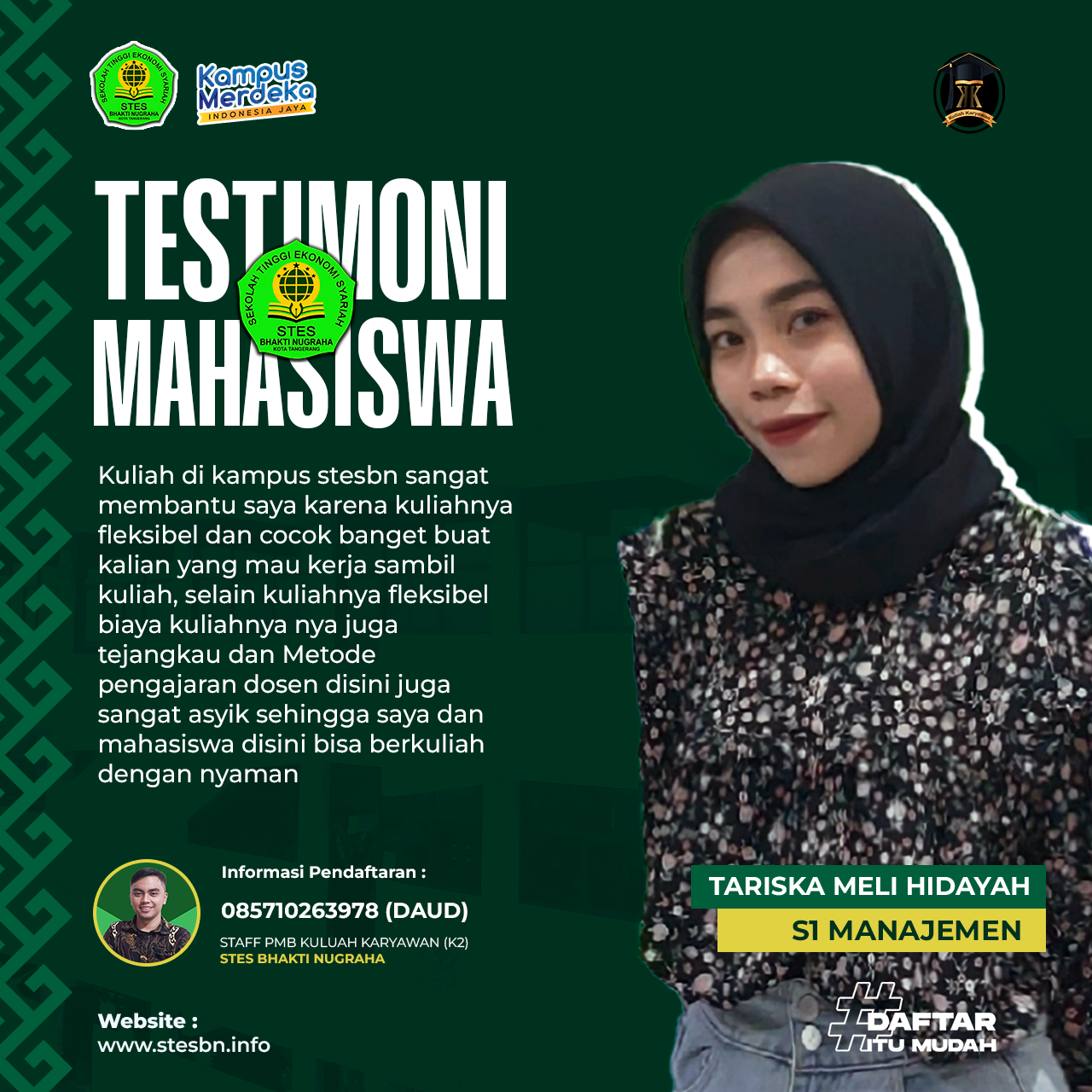 Tanggal Penutupan Penerimaan Mahasiswa Baru STES Bhakti Nugraha