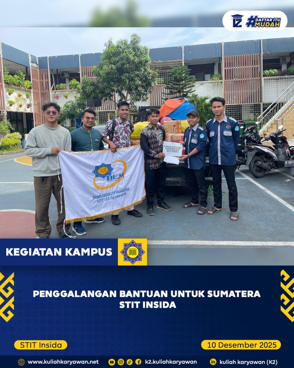 Solidaritas Mahasiswa STIT INSIDA untuk Korban Bencana di Sumatera 