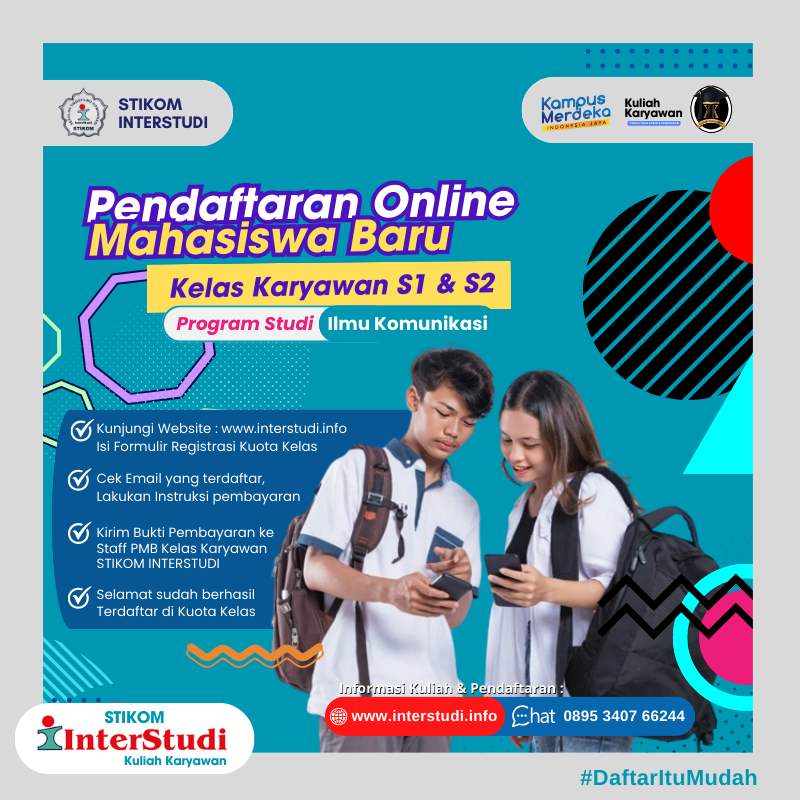 Pendaftaran Online Mahasiswa Baru Kelas Karyawan STIKOM InterStudi