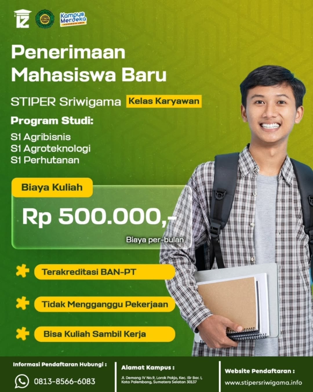 Kuliah Sambil Kerja di STIPER Sriwigama 