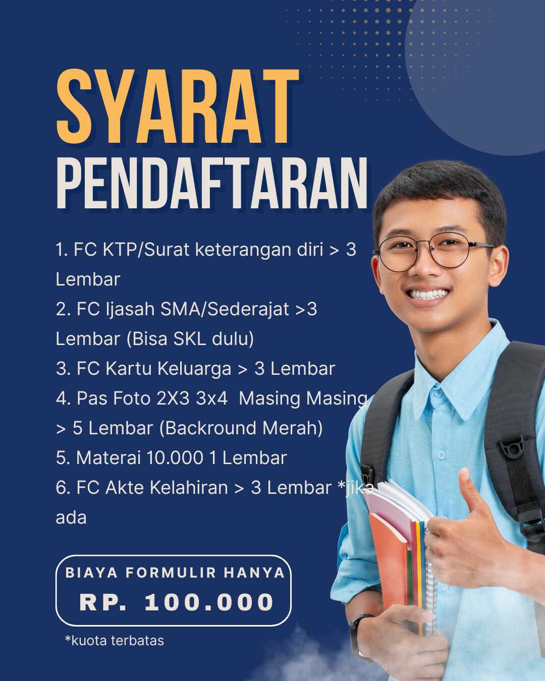 Syarat Pendaftaran Pada PMB Politeknik Nasional