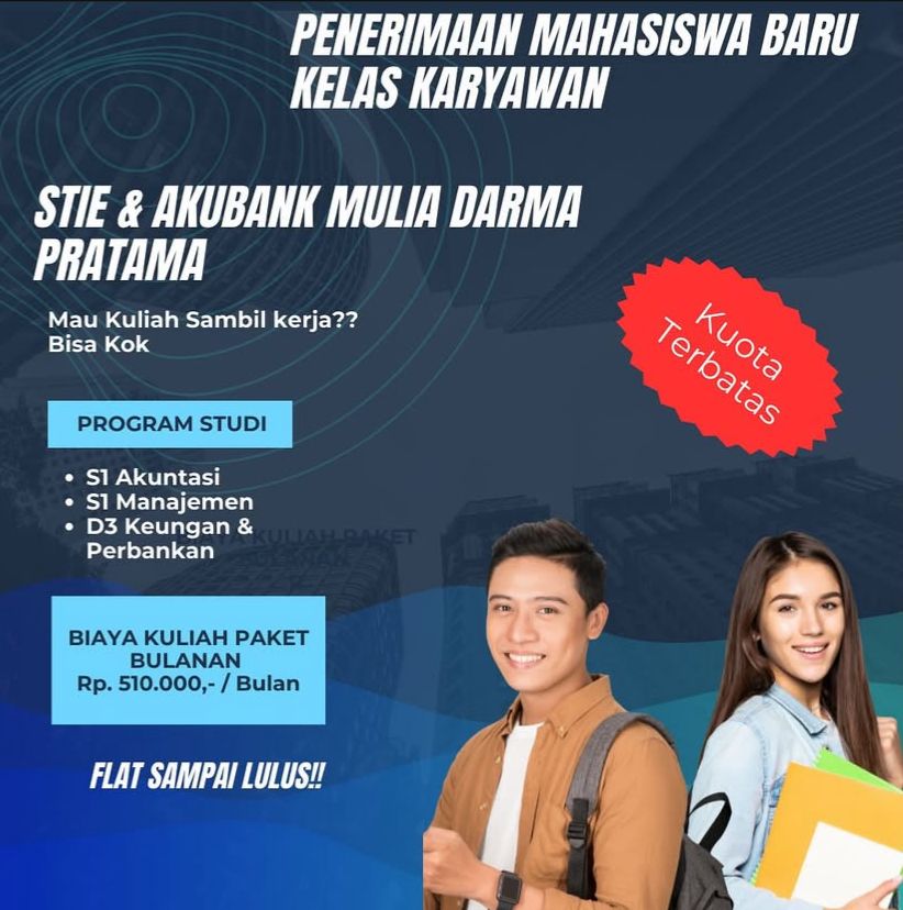 Rekomendasi Kuliah Kelas Karyawan STIE-AKUBANK Mulia Darma Pratama Palembang