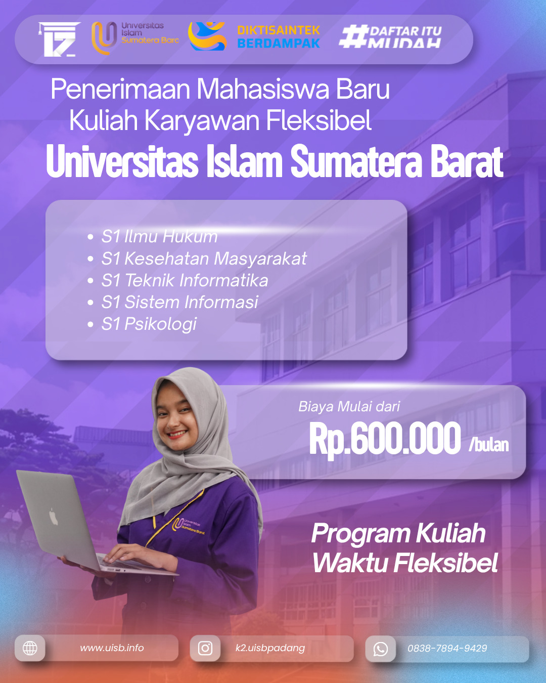 Daftar Kuliah Online di UISB Padang Bisa Dari Mana Saja