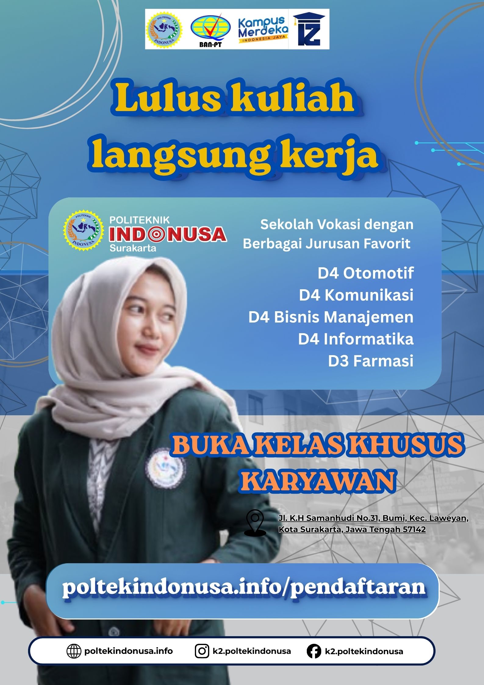 Kuliah di Politeknik Indonusa Surakarta
