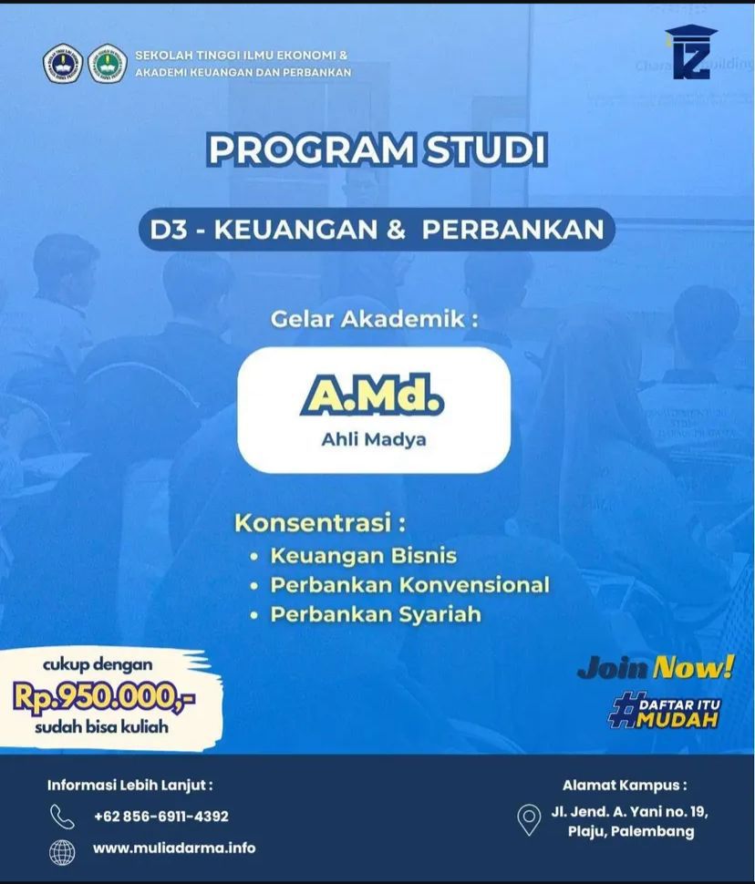Alasan Memilih Jurusan D3 Keuangan & Perbank STIE AKUBANK Mulia Darma Palembang