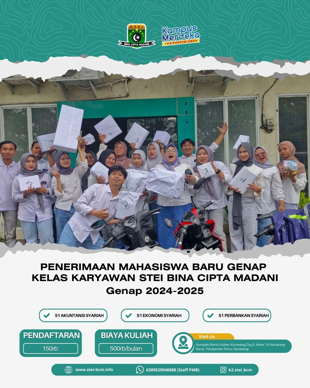Penerimaan Mahasiswa Baru Kelas Karyawan K2 STEI Bina Cipta Madani