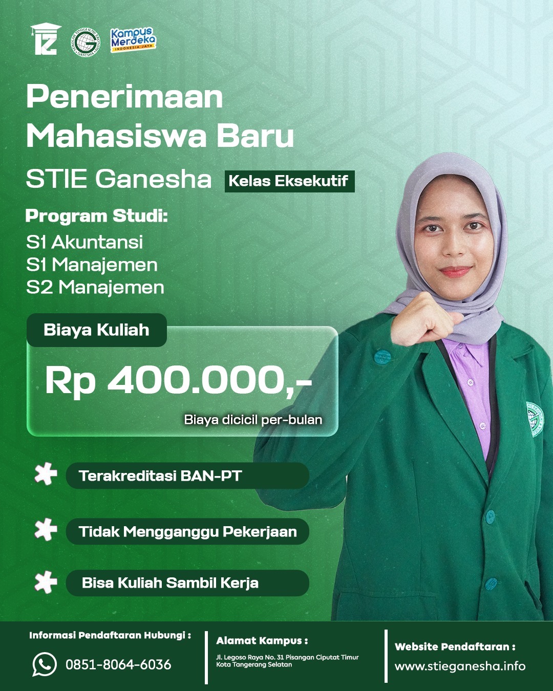 PMB STIE Ganesha Telah Dibuka
