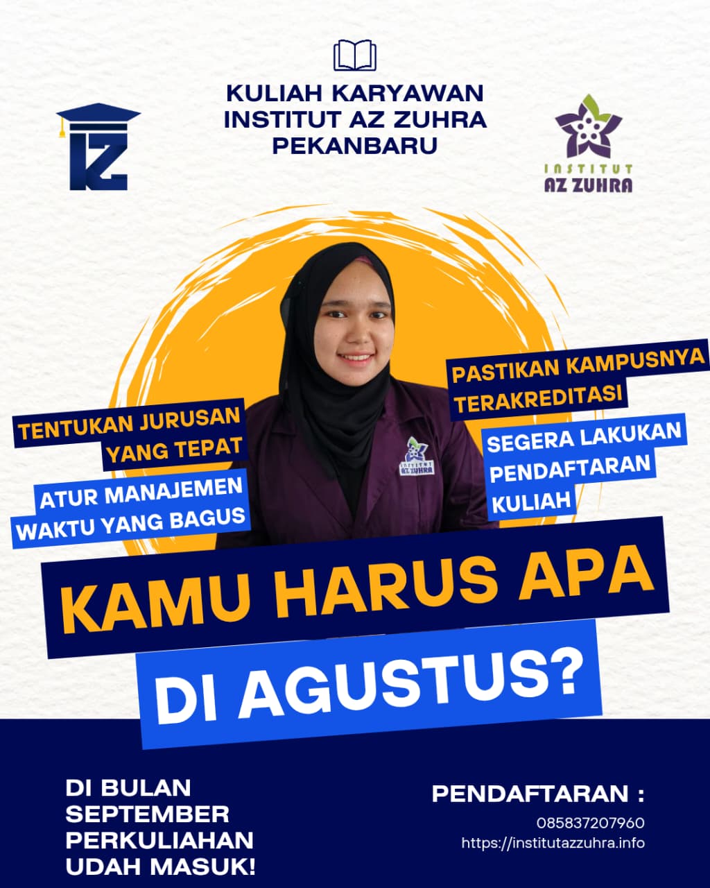 Booking Kursi Di Kelas Karyawan Institut Az Zuhra Pekanbaru