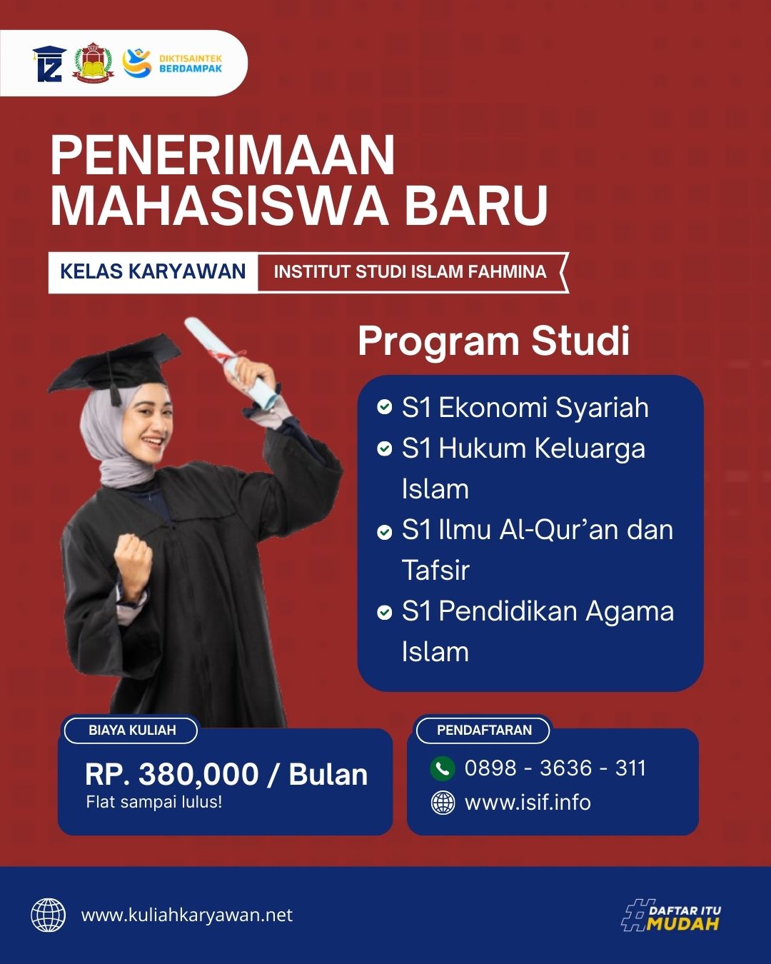Penerimaan Mahasiswa Baru 2026 Institut Studi Islam Fahmina (ISIF) Cirebon – Kuliah Fleksibel, Biaya