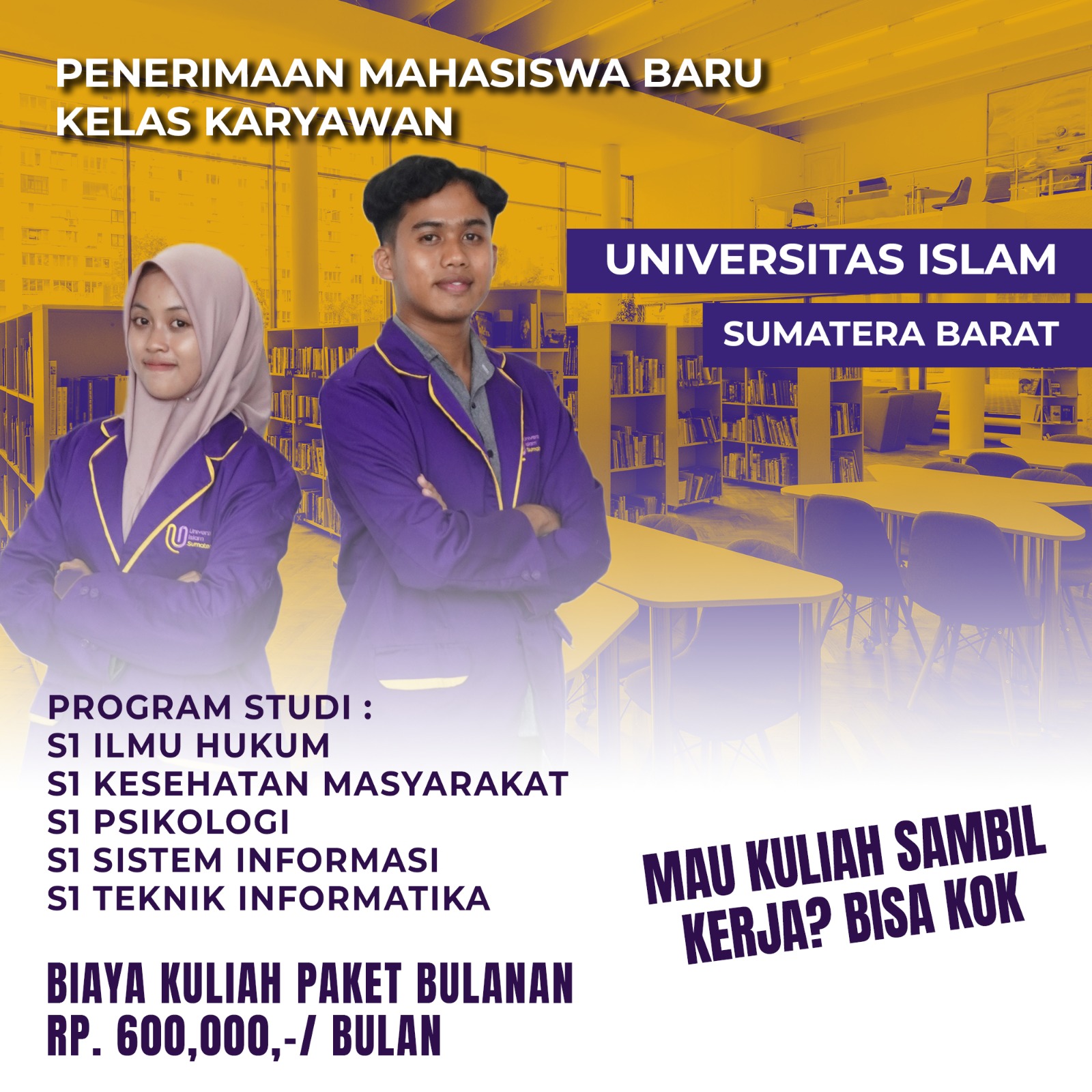 Rekomendasi kuliah sambil kerja di kota padang 