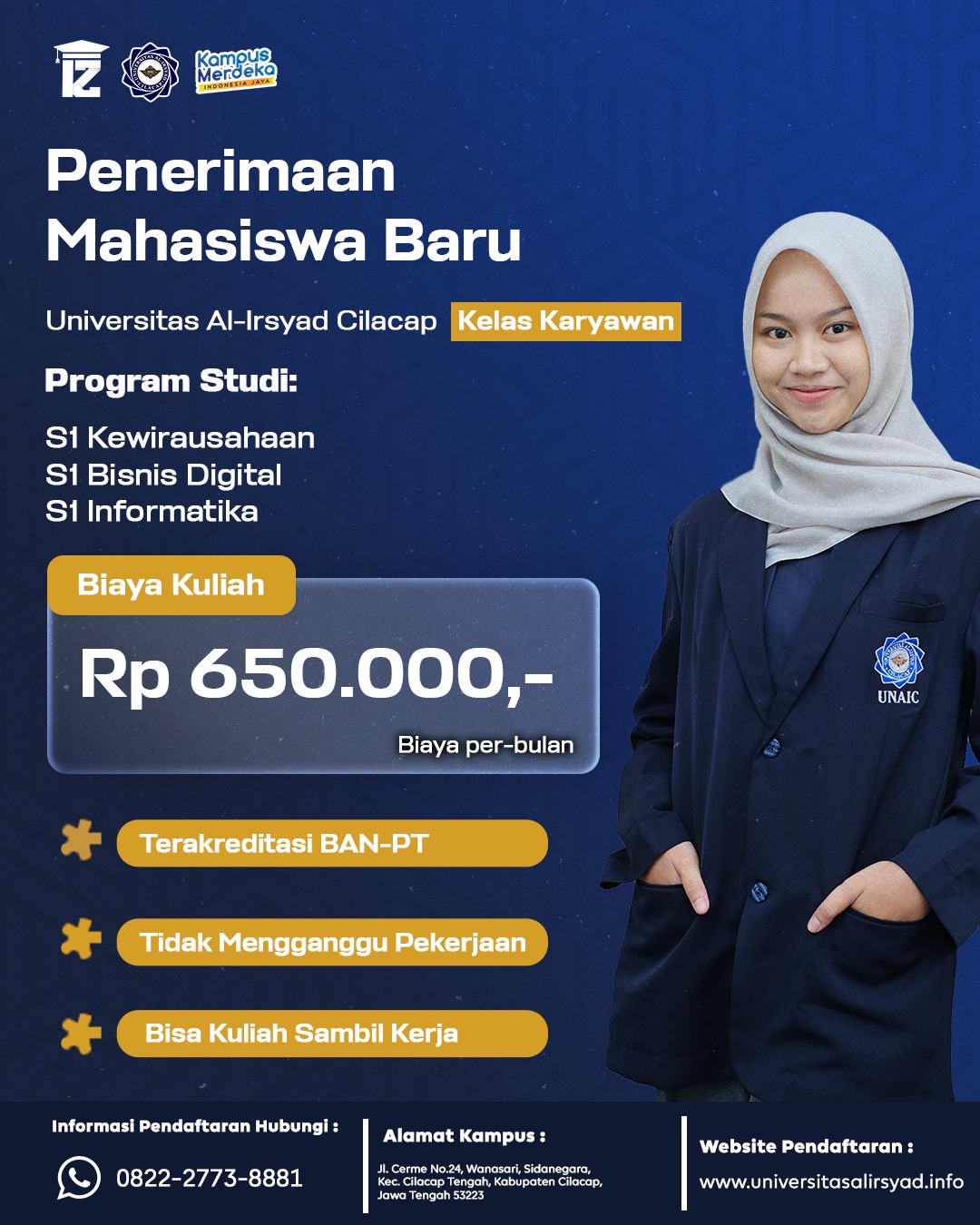 Kerja Sambil Kuliah S1 Kewirausahaan di Universitas Al Irsyad Cilacap