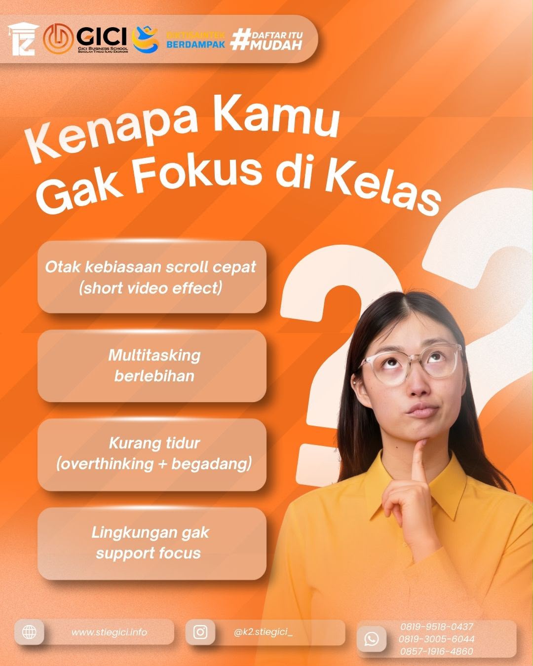 Sulit Fokus Saat Kuliah Saatnya Bangun Masa Depan Bersama STIE GICI