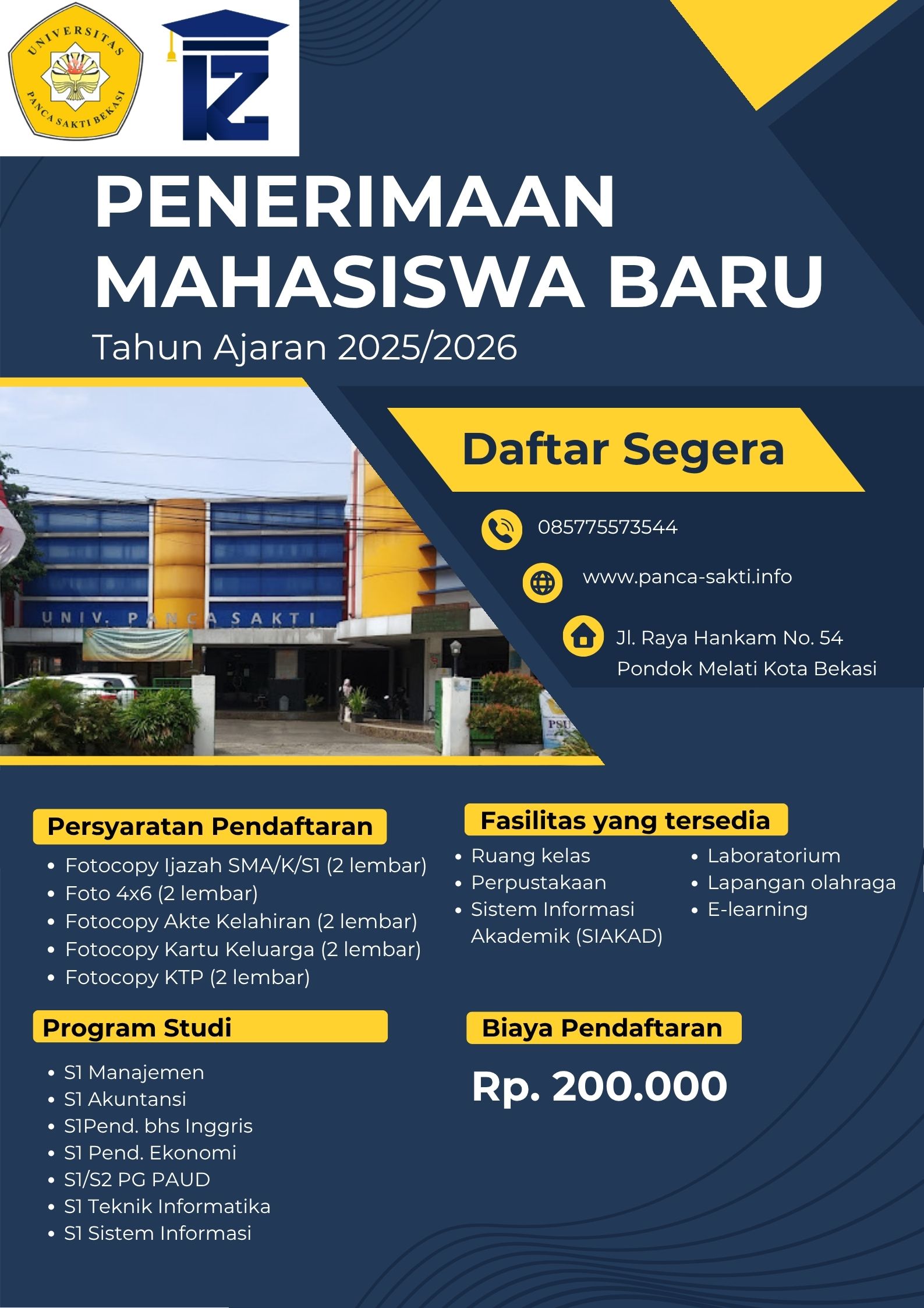 Program Studi Unggulan di kampus Universitas Panca Sakti Bekasi