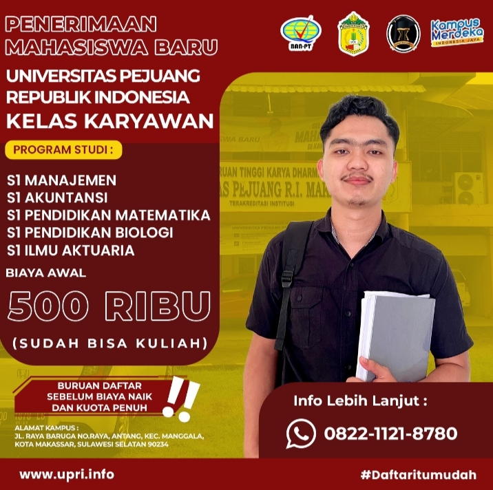Daftar Kuliah Fleksibel Di Universitas Pejuang Republik Indonesia Makassar