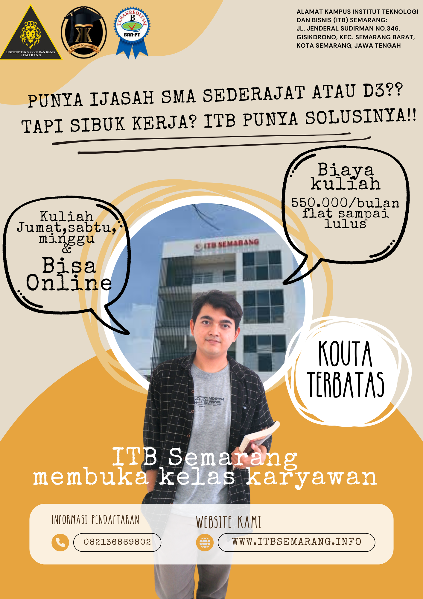Langkah daftar kuliah di Institut Teknologi dan Bisnis Semarang