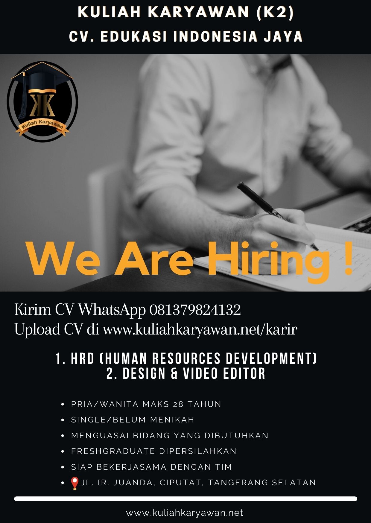Dibutuhkan HRD (Human Resources Development)