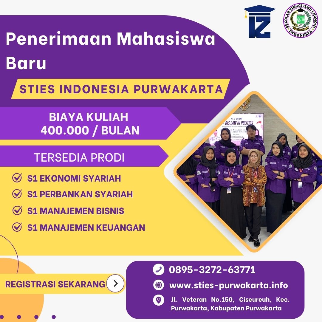 S1 Manajemen Bisnis Biaya Kuliah Baru STIES Indonesia Purwakarta