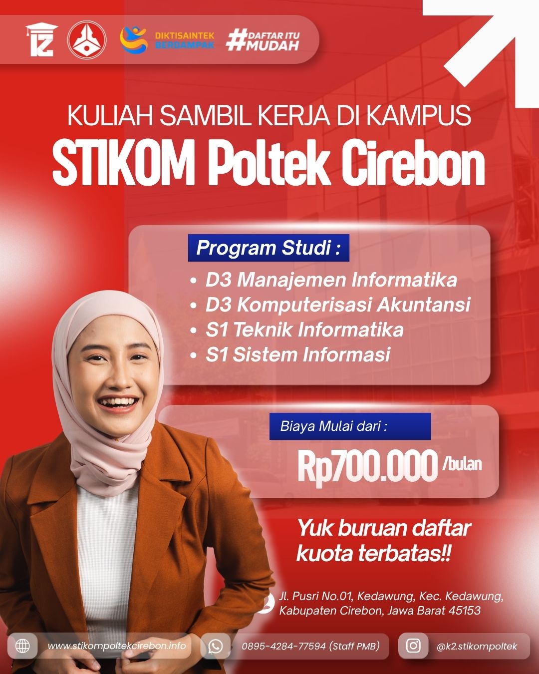 Kuliah sambil kerja di STIKOM Poltek Cirebon