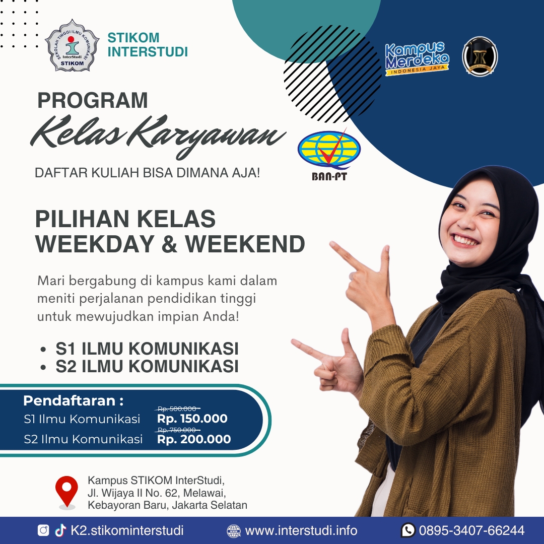 Kuliah Karyawan Kelas Weekend di STIKOM InterStudi