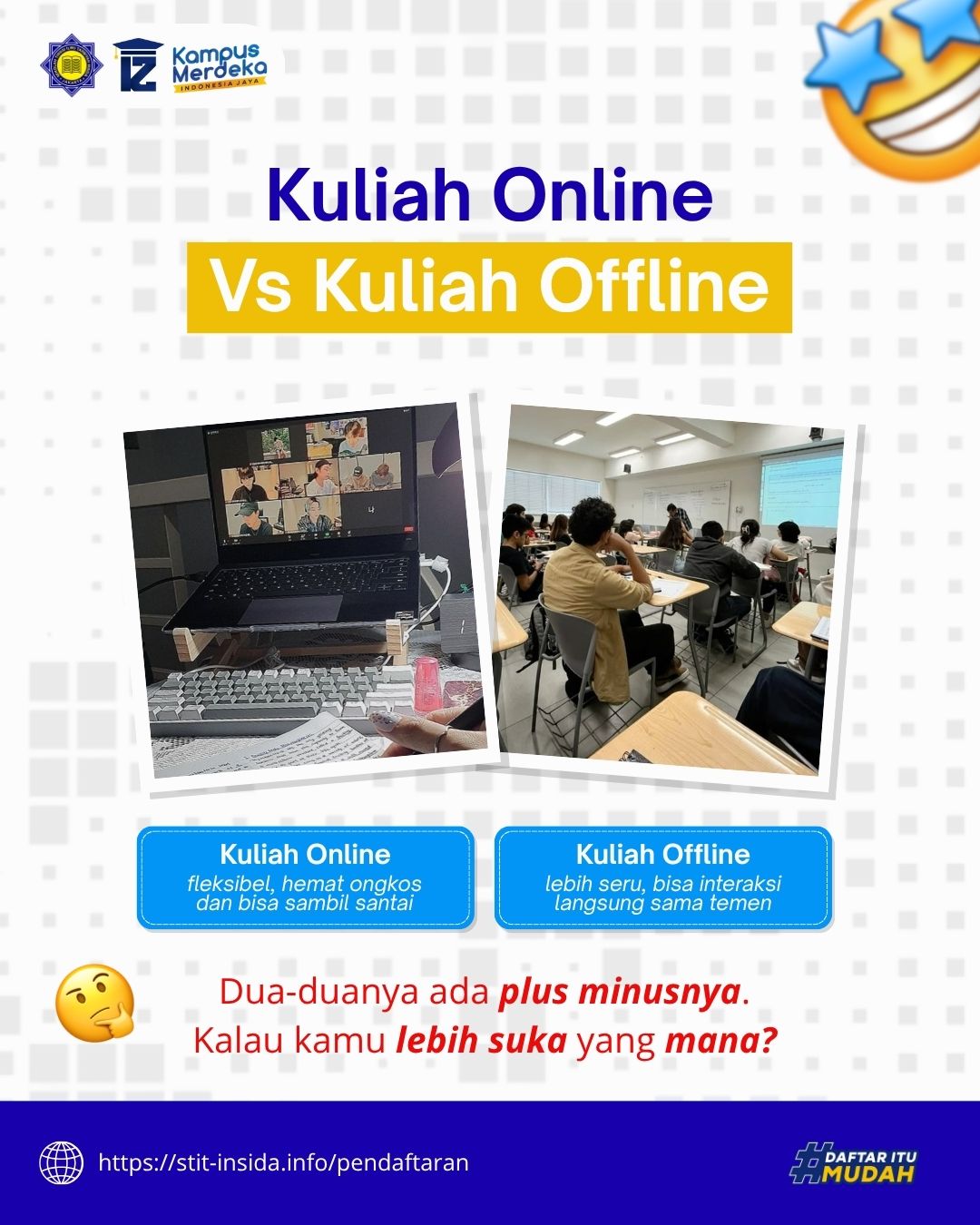 Kuliah Online vs Offline - Kampus STIT INSIDA