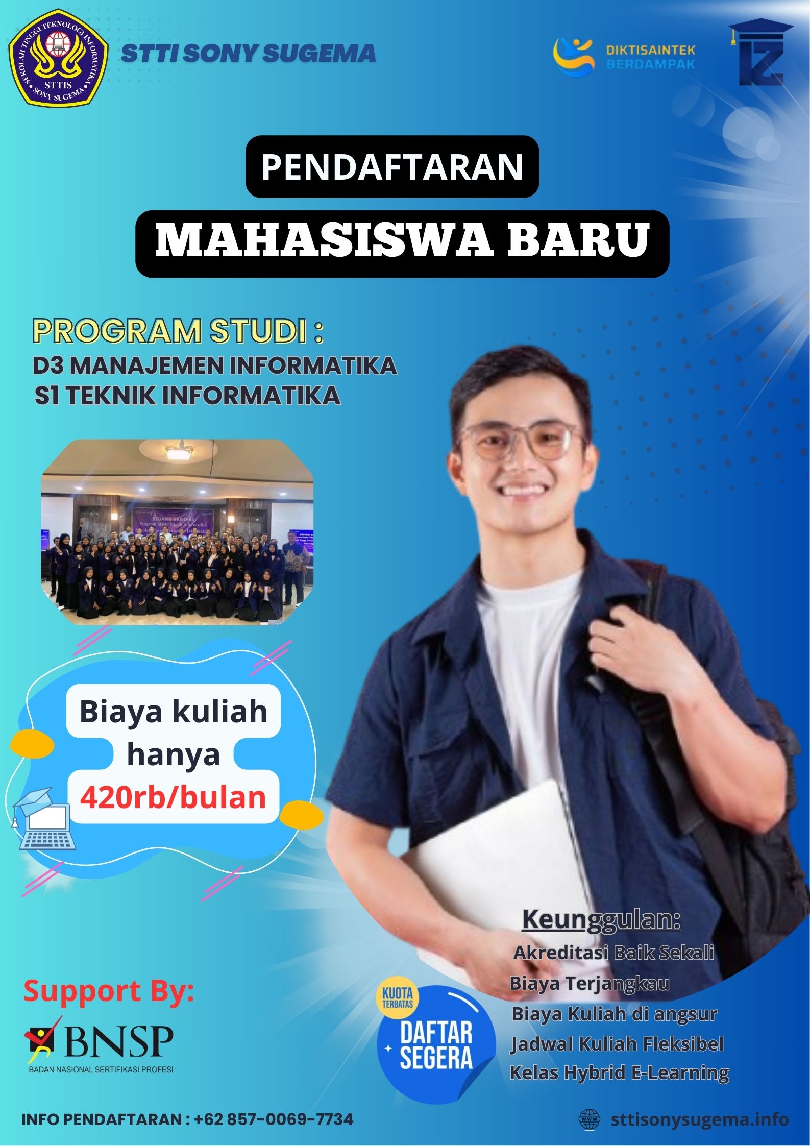 Daftar Kuliah Melalui Online STTI Sony Sugema