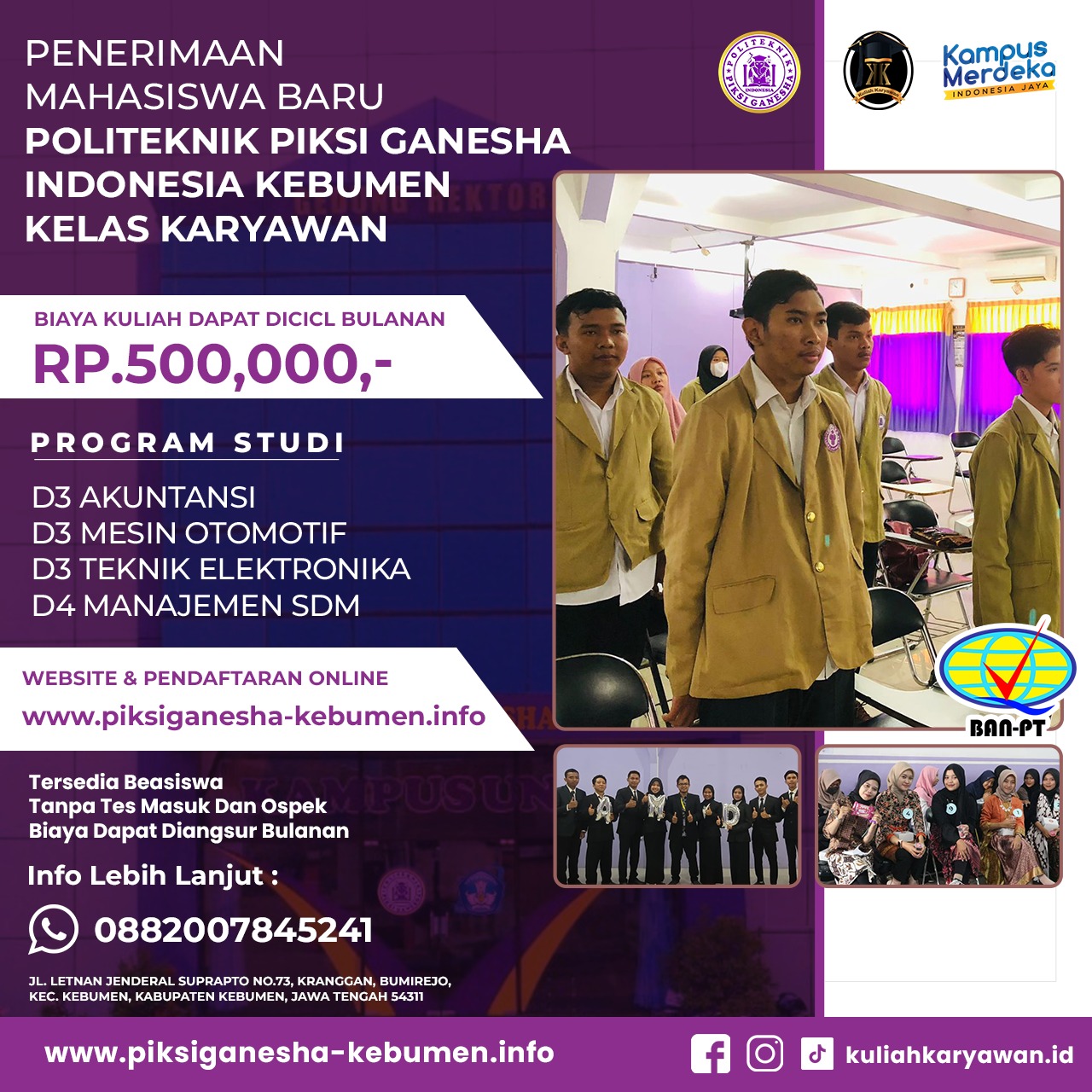 Kampus yang Bisa Bayar Bulanan di Jawa Tengah