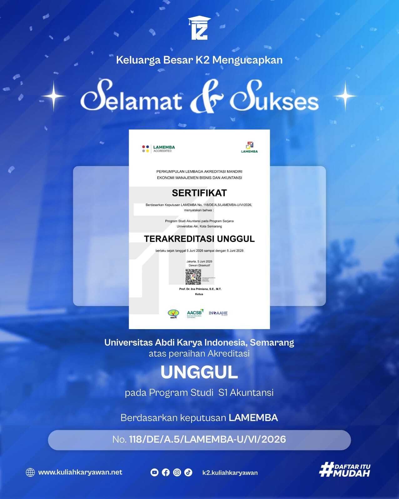 Kelas Karyawan Di Semarang Universitas AKI 
