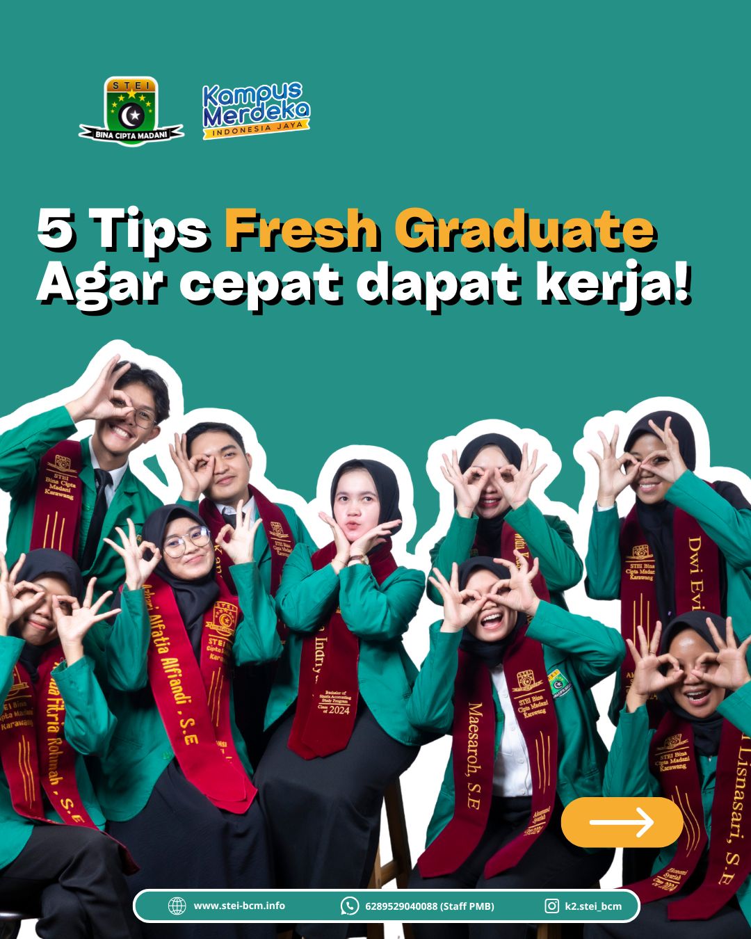 Tips agar fresh graduate kampus STEI Bina Cipta Madani agar cepat dapat kerja