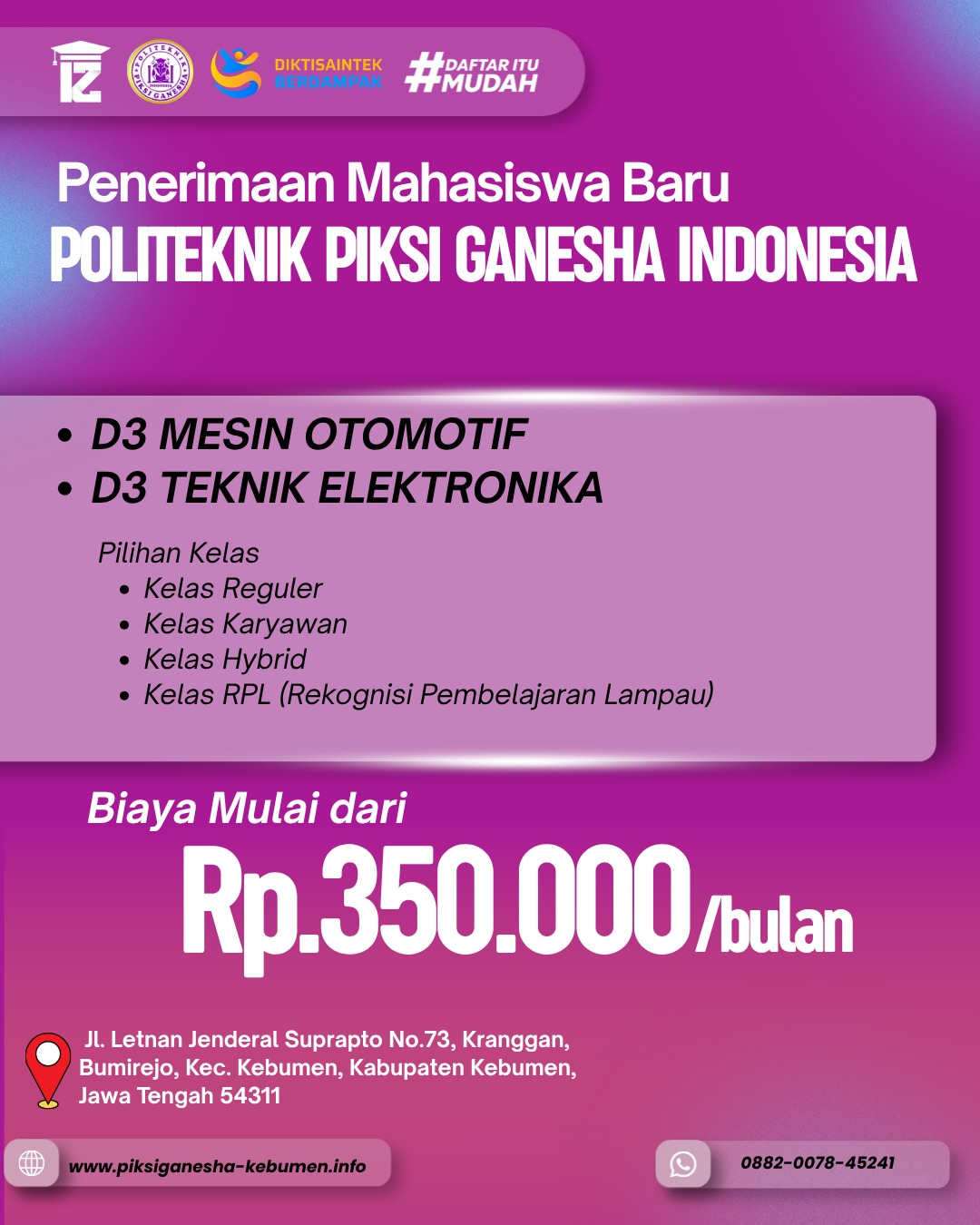 D3 Teknik Elektronika Politeknik Piksi Ganesha Indonesia Kebumen