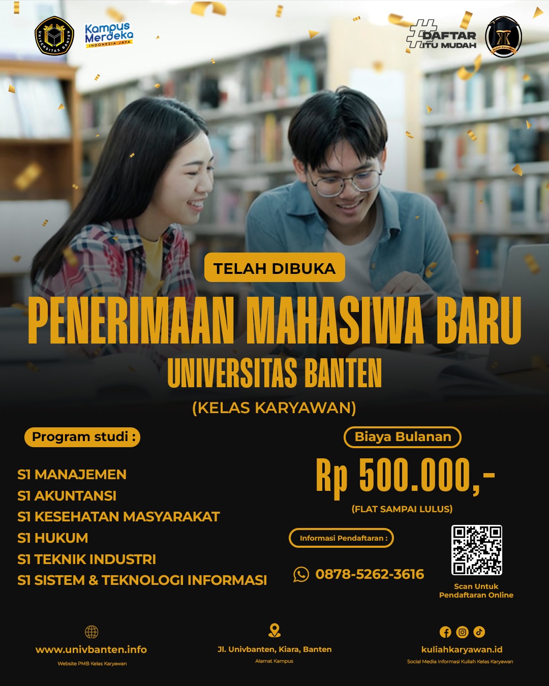 Biaya Pendaftaran S1 Hukum Kelas Karyawan Universitas Banten