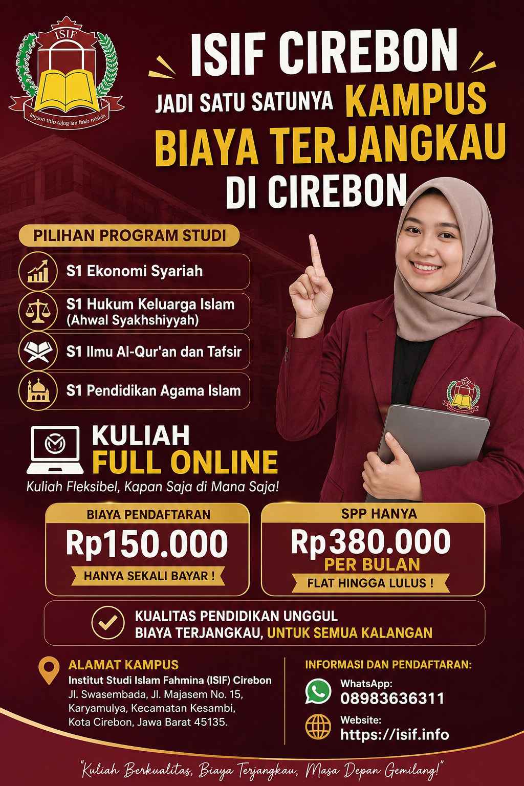 ISIF Cirebon Jadi Satu Satunya Kampus Biaya Terjangkau di Cirebon