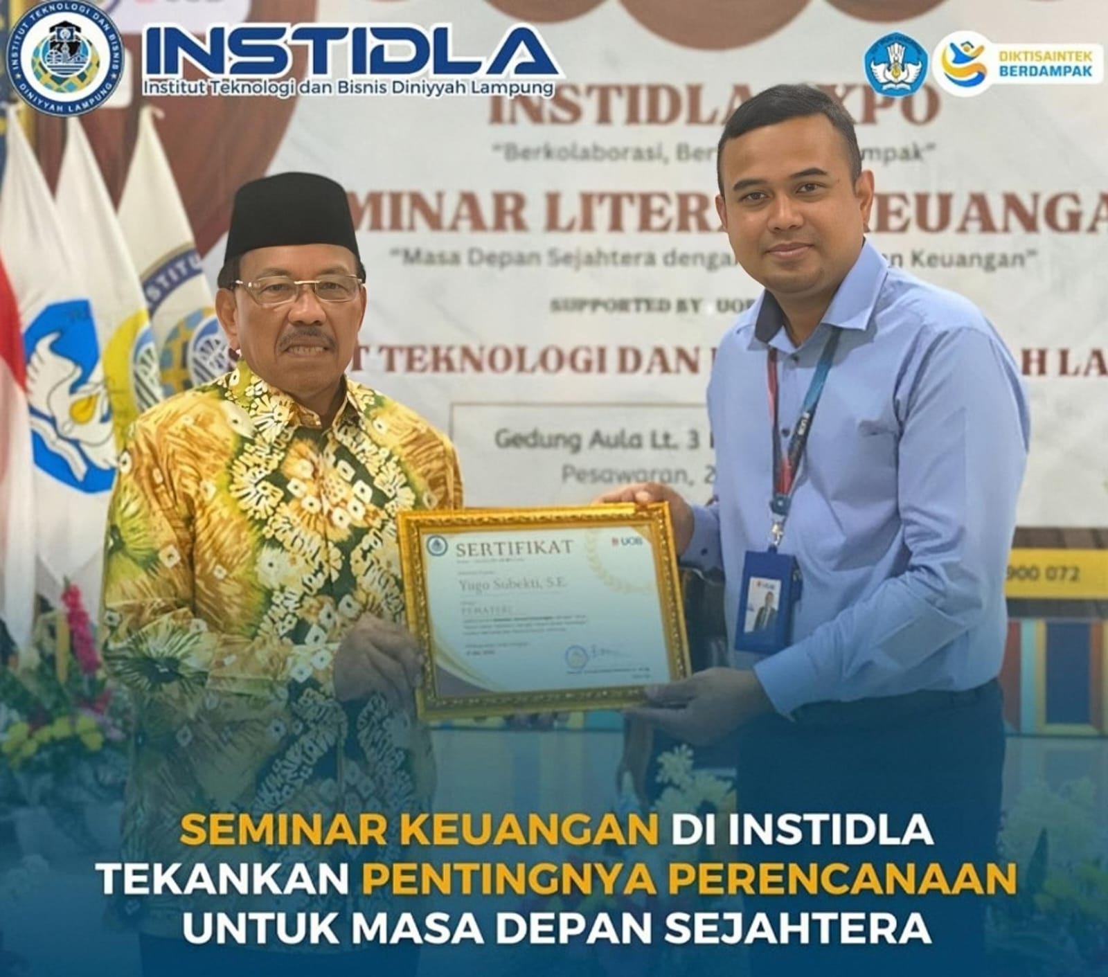 Seminar Keuangan Kampus INSTIDLA LAMPUNG 