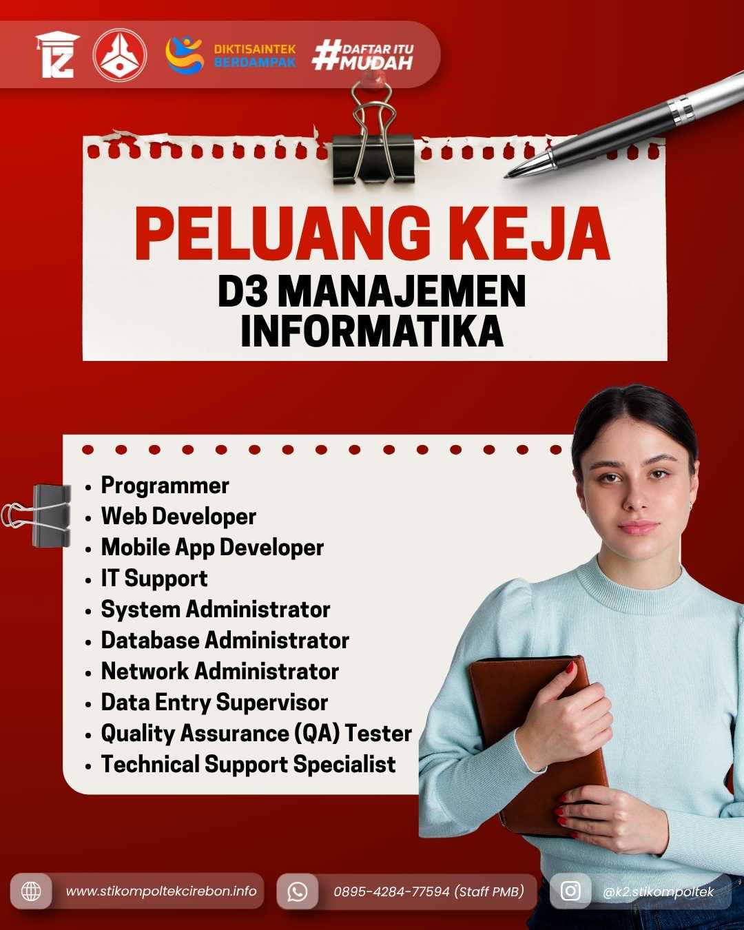 Peluang kerja D3 Manajemen Informatika STIKOM Poltek Cirebon