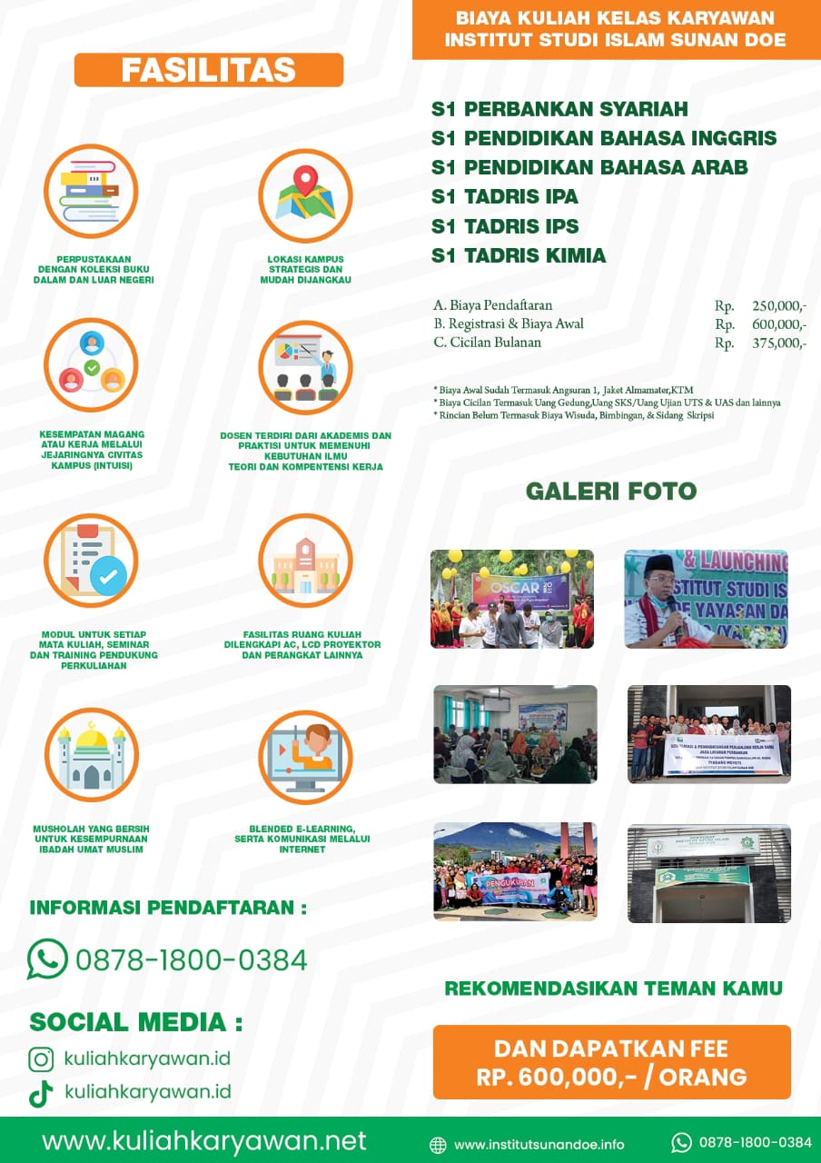 Keuntungan Keuntungan Kuliah Kelas Karyawan di Institut Studi Islam Sunan Doe