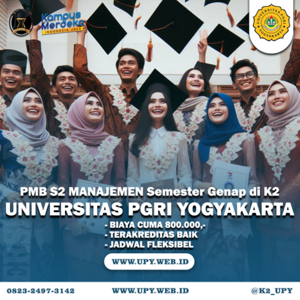 PMB S2 MANAJEMEN Semester Genap di K2 : Universitas PGRI Yogyakarta