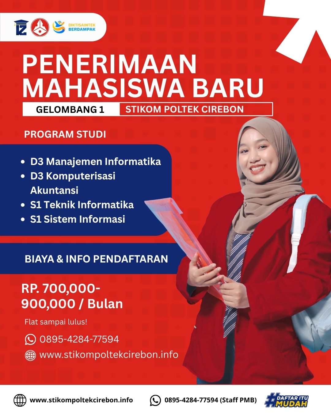 Pendaftaran Mahasiswa Baru STIKOM Poltek Cirebon Gelombang 1 Masih Dibuka