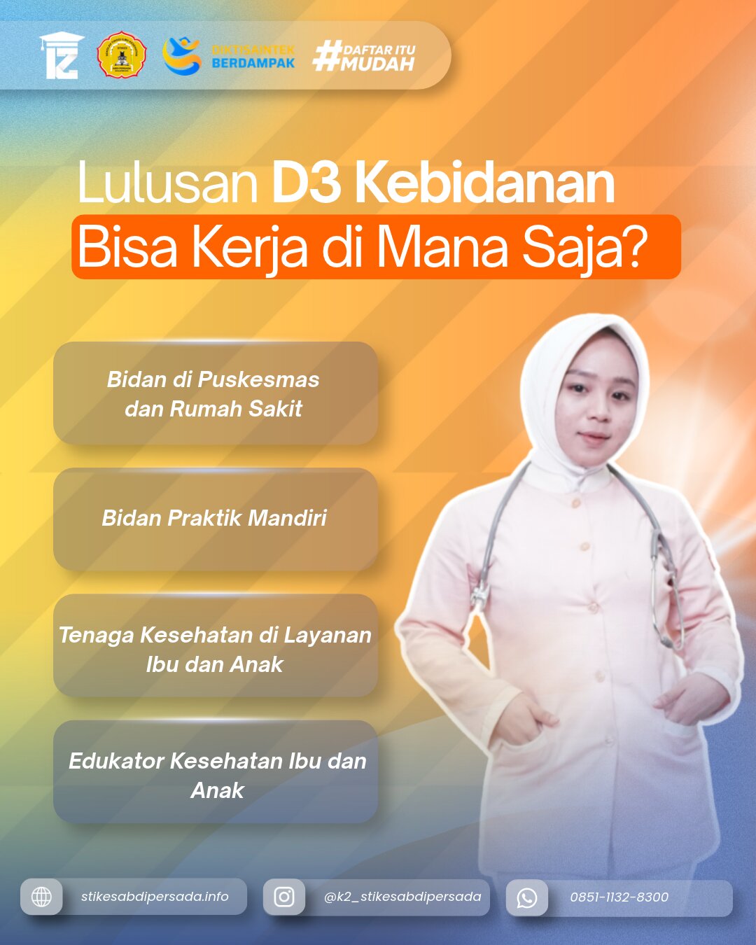 Syarat Masuk D3 Kebidanan dan Cara Mendaftar di STIKES ABDI PERSADA Banjarmasin