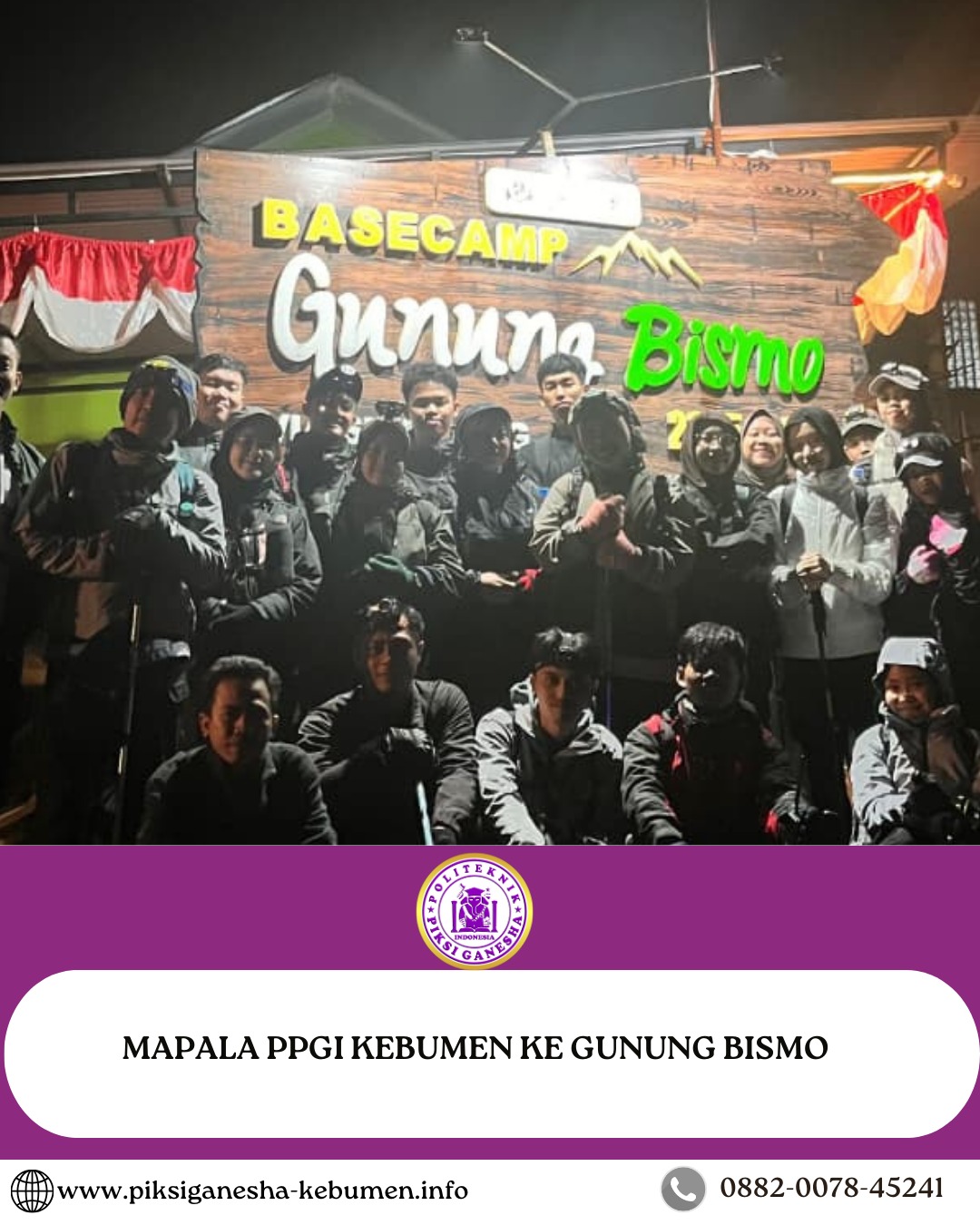 Mahasiswa Pecinta Alam Politeknik Piksi Ganesha Indonesia Kebumen