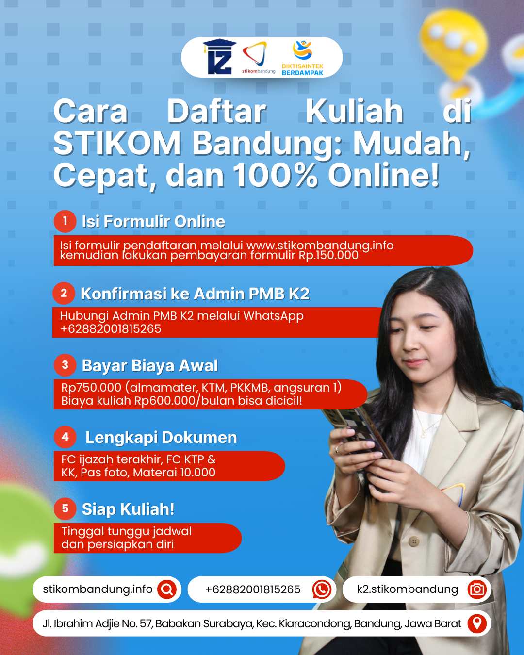 Cara Daftar Kuliah di STIKOM Bandung Mudah Cepat dan Bisa Online